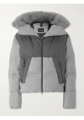 SEASE - Arlo Vampire 3.0 Hooded Quilted Striped Cashmere-blend Down Ski Jacket - Gray - 01,2,3,4