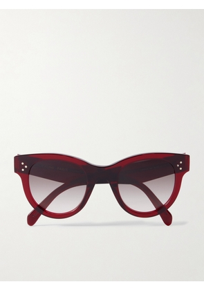 CELINE Eyewear - Round-frame Acetate Sunglasses - Red - One size