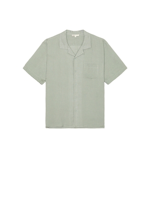 onia Air Linen Convertible Vacation Shirt in Sage. Size L. Also in S, M, XL/1X.