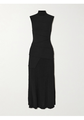 Proenza Schouler - Federica Layered Ribbed-knit Midi Dress - Black - x small,small,medium,large,x large