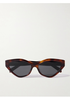 CELINE Eyewear - Triomphe Cat-eye Tortoiseshell Acetate Sunglasses - Brown - One size