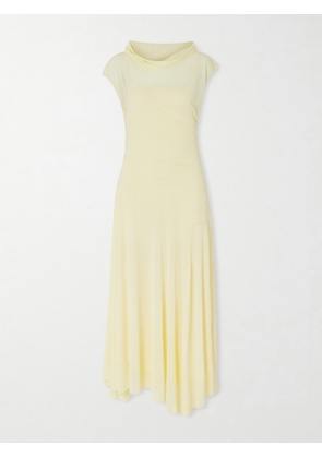 Proenza Schouler - Tamara Asymmetric Draped Crepe-jersey Maxi Dress - Yellow - US0,US2,US4,US6,US8,US10,US12
