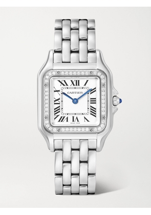 Cartier - Panthère De Cartier Medium 36.5mm Stainless Steel Diamond Watch - Gray - One size