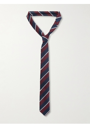The Frankie Shop - Lene Striped Twill Tie - Burgundy - One size