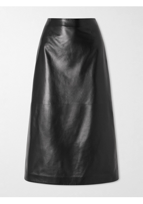 Veronica de Piante - Gisele Paneled Leather Midi Skirt - Black - IT36,IT38,IT40,IT42,IT44,IT46