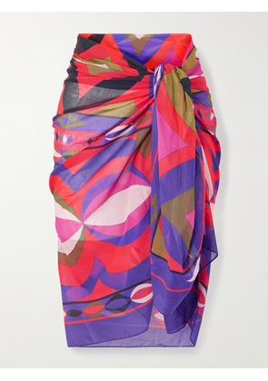 PUCCI - Printed Cotton Pareo - Pink - One size