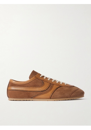 Dries Van Noten - Leather-trimmed Suede Sneakers - Brown - IT35,IT36,IT37,IT38,IT39,IT40,IT41