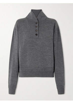 Veronica de Piante - Alicia Wool Polo Shirt - Gray - x small,small,medium,large