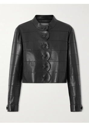 Veronica de Piante - Rory Scalloped Leather Jacket - Black - IT38,IT40,IT42,IT44