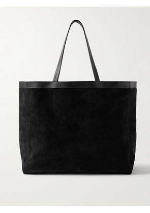 Nili Lotan - Loren Leather-trimmed Suede Tote - Black - One size