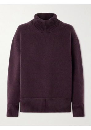 Veronica de Piante - Delphine Wool And Cashmere-blend Turtleneck Sweater - Purple - x small,small,medium,large