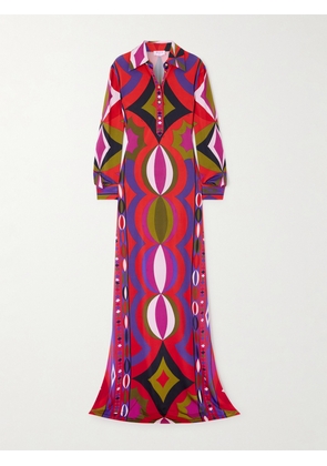 PUCCI - Printed Satin Maxi Dress - Multi - IT38,IT40,IT42,IT44,IT46,IT48