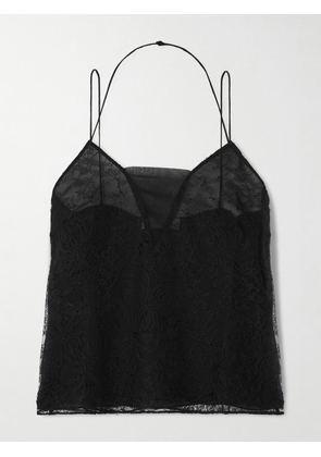 Veronica de Piante - Mariana Layered Lace And Silk-georgette And Camisole - Black - IT36,IT38,IT40,IT42,IT44,IT46