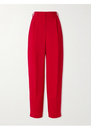 Givenchy - Pleated Crepe Wide-leg Pants - Red - FR 34,FR 36,FR 38,FR 40,FR 42,FR 44