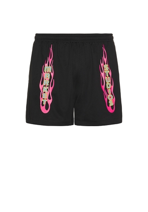 Market V12 Mesh Shorts in Black. Size L. Also in S, XL/1X.