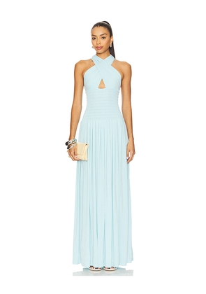 OW Collection x REVOLVE Rhea Maxi Dress in Baby Blue. Size L. Also in M, S, XS.
