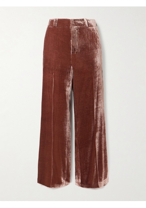 La DoubleJ - Good Butt Velvet Flared Pants - Brown - x small,small,medium,large,x large