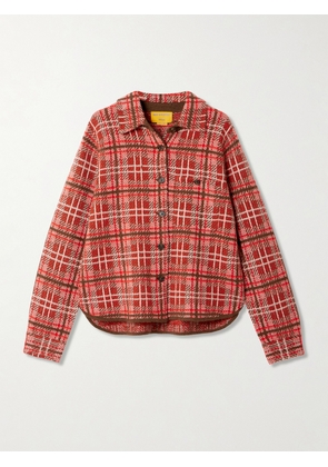 Guest In Residence - Dylan Checked Cashmere Cardigan - Red - x small,small,medium,large,x large