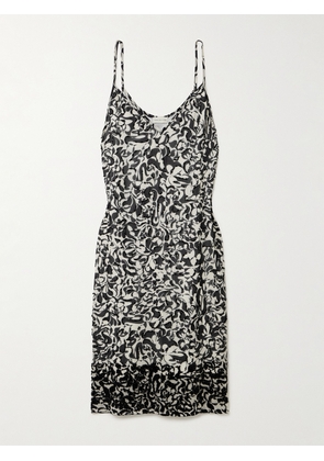 Dries Van Noten - Embellished Printed Chiffon Dress - Black - FR 34,FR 36,FR 38,FR 40,FR 42,FR 44