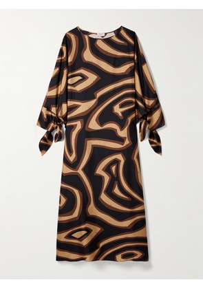 PUCCI - Printed Silk Kaftan - Gold - One size
