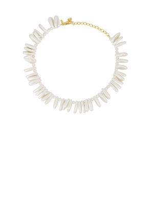 Lele Sadoughi Corfu Pearl Necklace in Ivory.