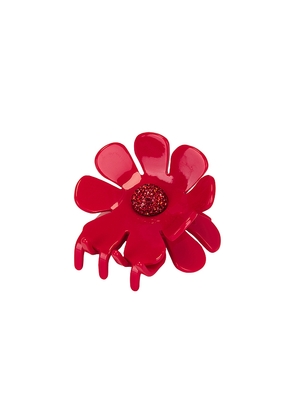Lele Sadoughi Daisy Claw Clip in Red.