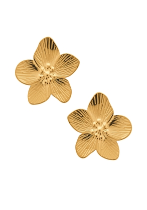 Maison Irem Bohemian Blossom Earrings in Metallic Gold.