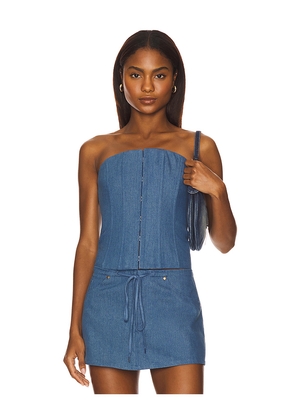 Lovers and Friends Bridgit Top in Blue. Size L. Also in XXS, XS, S, M, XL.