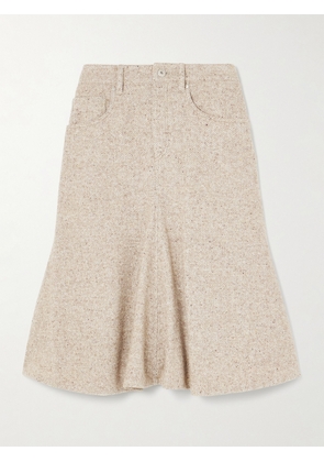 Brunello Cucinelli - Herring Bone Wool-blend Midi Skirt - Neutrals - IT36,IT38,IT40,IT42,IT44,IT46,IT48