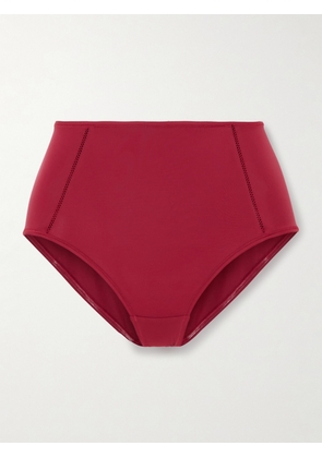 Eres - Les Essentiels Brina Soyeuse Picot-trimmed Stretch-jersey Briefs - Red - FR 38,FR 40,FR 42,FR 44,FR 46