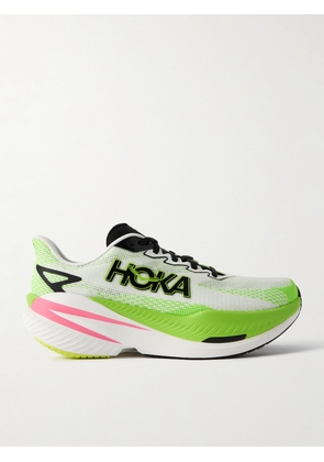 Hoka - Mach X 3 Rubber-trimmed Mesh Sneakers - Green - US5,US5.5,US6,US6.5,US7,US7.5,US8,US8.5,US9,US9.5,US10,US10.5,US11