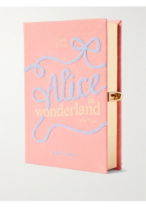 Olympia Le-Tan - + Bond & Grace Alice In Wonderland Embroidered Appliquéd Canvas Clutch - Orange - One size