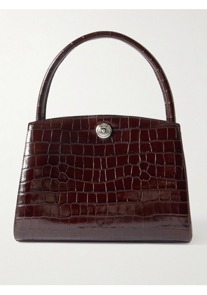 Liffner - Pushlock Lady Croc-effect Leather Shoulder Bag - Brown - One size