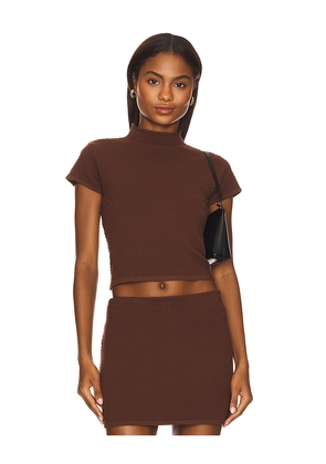 Line & Dot Grove Top in Brown. Size L. Also in S, XS, M.