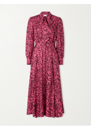 Gabriela Hearst - Phelan Pussy-bow Printed Silk-twill Midi Dress - Pink - IT36,IT38,IT40,IT42,IT44,IT46,IT48