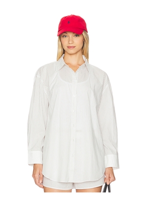 Nakedvice The Bentley Shirt in White. Size L. Also in XS, S, M, XL.