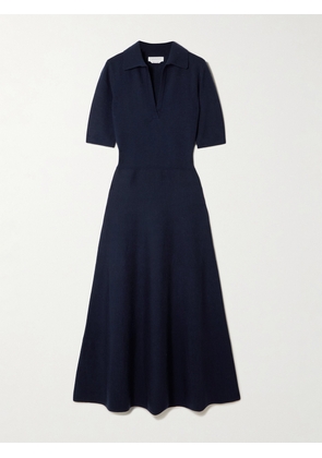 Gabriela Hearst - Bradley Wool, Silk And Cashmere-blend Midi Dress - Blue - x small,small,medium,large,x large