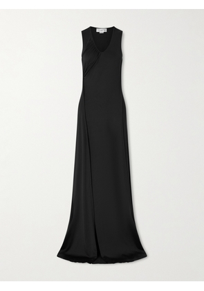 Victoria Beckham - Gathered Satin Gown - Black - UK 4,UK 6,UK 8,UK 10,UK 12,UK 14,UK 16