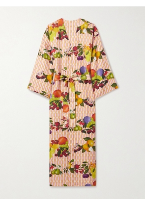 Eres - Saveur Reversible Printed Silk-twill Robe - Multi - small,medium,large