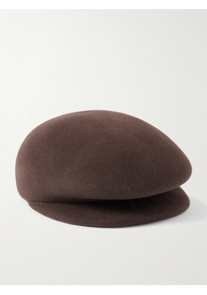Gigi Burris - Laurel Wool-felt Flat Cap - Brown - One size