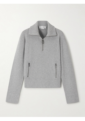 Victoria Beckham - Milano Merino Wool And Cashmere-blend Half-zip Sweater - Gray - x small,small,medium,large,x large