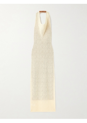 SIR. - Celestino Pointelle-knit Halterneck Maxi Dress - Cream - 01,2,3,4