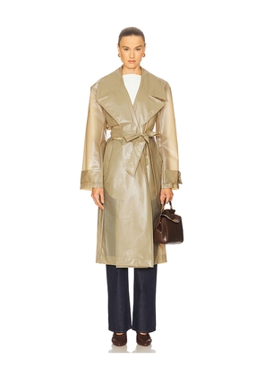 L'Academie by Marianna Layne Trench Coat in Tan. Size L. Also in XS, S, M, XL.