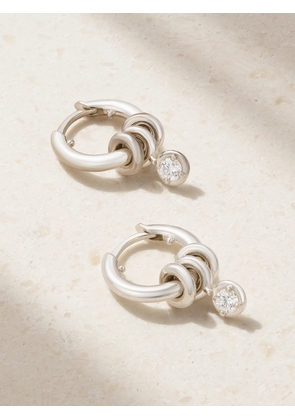 Spinelli Kilcollin - Zahra Sterling Silver Diamond Hoop Earrings - One size