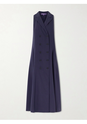 Ralph Lauren Collection - Alecia Cotton-blend Jersey Midi Dress - Blue - US0,US2,US4,US6,US8,US10,US12,US14