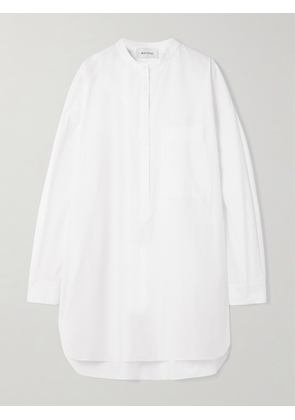 Matteau - Oversized Organic Cotton-poplin Mini Shirt Dress - White - 1,2,3,4,5