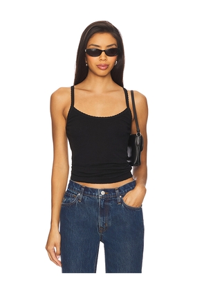 LESET Pointelle Classic Tank Top in Black. Size L. Also in XL.