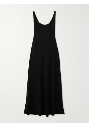 Matteau - Silk Crepe De Chine Midi Dress - Black - 1,2,3,4,5