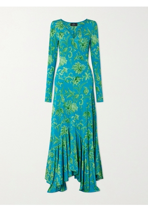 Etro - Asymmetric Printed Maxi Dress - Blue - IT36,IT38,IT40,IT42,IT44,IT46,IT48,IT50