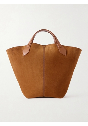 Proenza Schouler - Large Chelsea Leather-trimmed Paneled Suede Tote - Brown - One size